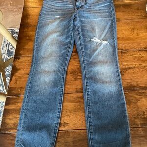 Madewell Distressed Blue Skinny Jeans